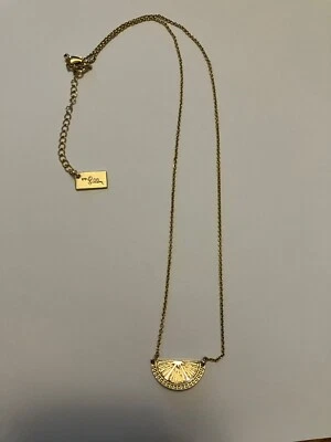 "Collar Lilly Pulitzer tono dorado rodaja cítrica naranja 18""+2"" extensor" Foto 1 de 3