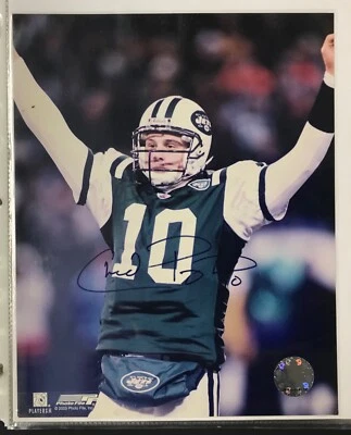 Foto de acción a color firmada por Chad Pennington 8x10 de los New York Jets #10 con certificado de autenticidad Foto 1 de 2