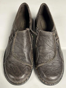 Clarks Bendables Black Leather Comfort Shoes Comfort Women's Size 6M - Picture 1 of 8