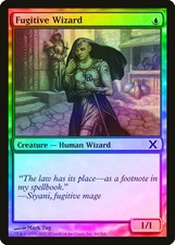 Fugitive Wizard FOIL 10th Edition NM Blue Common MAGIC GATHERING CARD ABUGames
