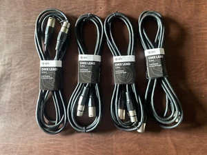 4 cables 3M DMX 3 pines XLR macho a hembra cable de iluminación de escenario DJ de alta calidad - Imagen 1 de 1