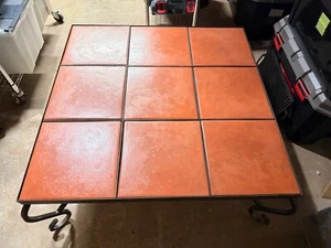 Wrought Iron square Coffee Table Base and tile 36" X 36" - Picture 1 of 5