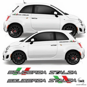 Calcomanías laterales bandera italiana Scuderia Italia para Fiat Abarth 500 595 pegatinas de vinilo - Imagen 1 de 3