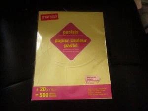 Single Ream Staples Yellow Copy/Printing Paper Brand New - Picture 1 of 2