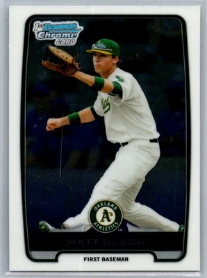 Bowman Draft Picks & Prospects 2012 #BDPP20 Matt Olson Chrome Draft Picks Foto 1 de 2