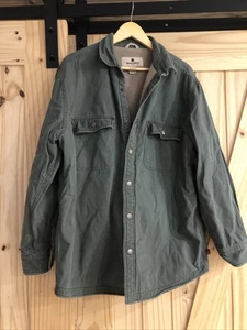 Chaqueta de Lona Woolrich Chore Verde Para Hombre L Suave Tostado Forrada P18 - Imagen 1 de 9