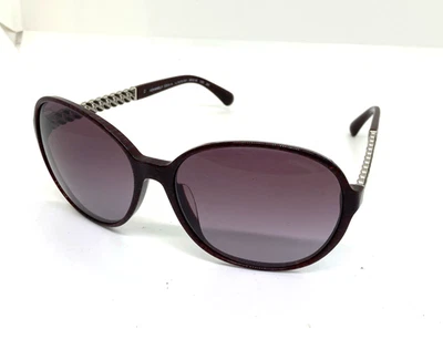 used CHANEL Sunglasses Coco Mark 5304-A Chain Temple Women Purple Bordeaux 25310 - Image 1 of 4