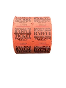 Festzelt Stil Tombola Tickets Rolle 1000 Double Stub Split the Pot Spendenaktion - Bild 1 von 2