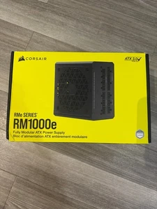 Alimentation Corsair RM1000e 1000W Gaming PCI-E 5.1 ATX 3.0 PSU entièrement modulaire - Photo 1/2