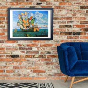 Salvador Dalí - Butterfly Sails Giclee Cartel Arte en Pared Estampado - Imagen 1 de 12