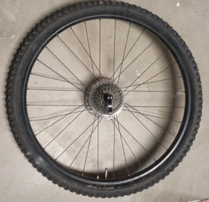 Rear mountain bike wheel Shimano Tektro LZ 26" Rim 28" Tire - Picture 1 of 16