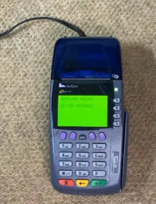 Verifone Omni 3750 POS Credit Card Terminal Chip Reader SOLD AS IS *POWERS ON - Image 1 of 3