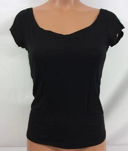  Sauvage Rouched Back Deep V Cotton Cover Up Shirt White/Black Small-Large 230L - Picture 1 of 5