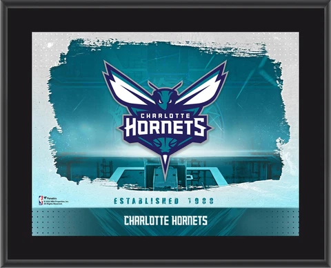 Charlotte Hornets 10.5" x 13" Horizontal Team Logo Plaque Cover