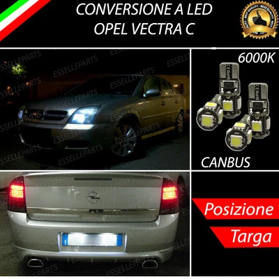 COPPIA LUCI DI POSIZIONE + COPPIA LUCI TARGA 5 LED CANBUS OPEL VECTRA C - Immagine 1 di 3