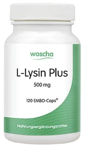 Woscha L-Lysin Plus 500 mg-3x 120 EMBO-Caps (206,87 EUR/kg) - Picture 1 of 3