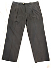 Tommy Bahama Dress Pants Mens 40x32 Pleated Black Trousers 90% Silk/10% Cotton