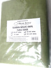 Home Style Weave Look Vinyl Tableclth Flannel Back Solid Green Oblong 60X120 New