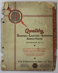 P&D Ignition Parts Book ~ 1931 ~ Catalog # 21 - Picture 1 of 1