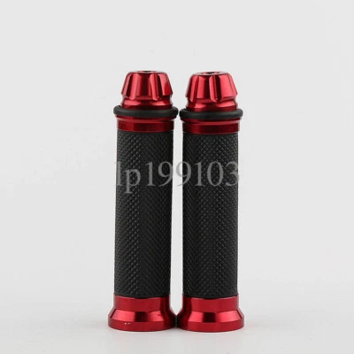 7/8" 22mm Hand Grip Handlebar Red End for Kawasaki ZRX ZR 1200R Z 1000 Z 750 S - Imagem 1 de 3