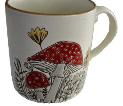 Taza de setas hippie rojas de gres Jumbo de colección Foto 1 de 4