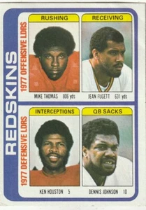 ENVÍO GRATUITO-COMO NUEVO-1978 Topps #528 Mike Thomas/Jean Fugett/Ken Houston/Dennis Johnson - Imagen 1 de 1