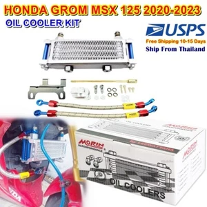 R15 OIL COOLER KIT MORIN ENGINE RADIATOR MOUNTING FIT HONDA GROM MSX 125 2020-23 - Picture 1 of 11