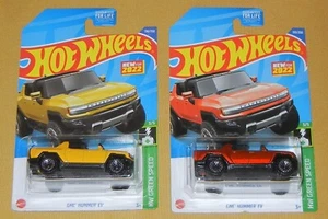 HOT WHEELS FIRST EDITIONS HUNT (2) 2022 HW GREEN SPEED - GMC HUMMER EV (MONM+C) - Picture 1 of 4