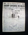 British R-101 R101 Rigid AIRSHIP Crash Disaster Beauvais France 1930 Newspaper