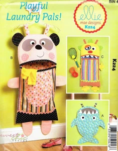 Kinder Wäschesack Freunde Hai Panda Monster von Ellie K224 Schnittmuster * - Bild 1 von 2