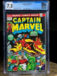 CAPTAIN MARVEL #27 CGC 7.5 July 1973 1st Full App of EROS / STARFOX Harry Styles - Picture 1 of 2