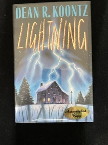 Lightning by Dean Koontz (1988, HCDJ) **First UK Edition** SIGNED - Picture 1 of 9