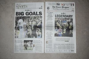 Periódico de touchdown New Orleans Saints Drew Brees The Advocate 12/17/19 - Imagen 1 de 3