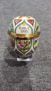 Halcyon Days Enamels The 1995 Easter Egg  25th Anniversary With Stand - Picture 1 of 7