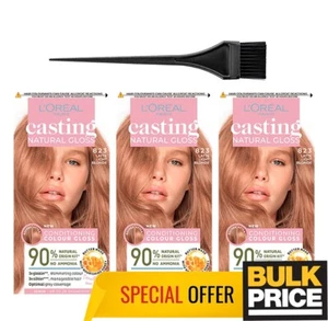 L'Oreal Casting Natural Gloss 823 Latte Light Blonde Hair Color 3-Pack - Picture 1 of 6