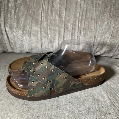 Ruff Hewn Studded 8 Obion X Band Slide Sandals Camouflage Camo Careen Open Toe - Image 1 of 4