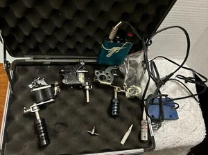 Vintage? Tattoo Coil Wrap Machines Plus Case - Picture 1 of 10