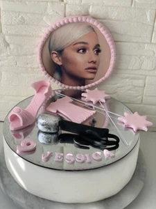 ARIANDA GRANDE EDIBLE CAKE TOPPER DECORATION. Personalised Birthdays - Picture 1 of 5