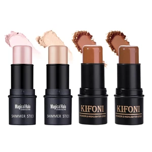 4 Pcs Cream Contour Foundation Stick, Highlighter & Bronzer Pen, Face Brightens - Picture 1 of 7