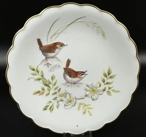 Mint in Box Birds of Dorothy Doughty Dessert Plate Wrens and Burnet Rose - Foto 1 di 6