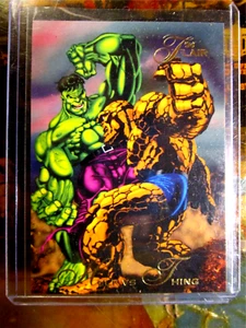 1994 Flair Marvel Universe Hulk Vs Thing #7- - Picture 1 of 2