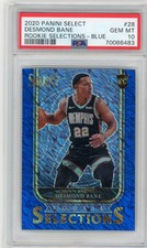 2020 Panini Select #28 Desmond Bane Rookie Selections Blue Prizm PSA 10 POP 6