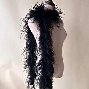3 Capa Plumas de Avestruz Boa Suave Y Esponjoso Plumas para Fiesta Confección - Imagen 1 de 4