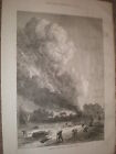 Explosion in the Avenue Rapp Champs Elysees Paris France 1871 old print