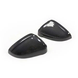 Carbon Fiber Add-on Side Mirror Cover for Audi A4 S4 RS4 B9 17-24 w/ Lane Assist - Picture 1 of 7