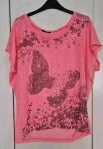 Womens quiz Bright pink top large - Picture 1 of 4