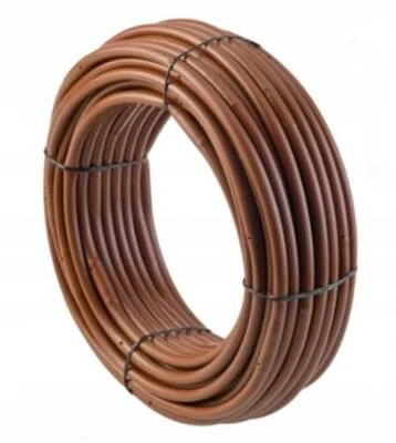 BIRNEPOWER Tropfschlauch Perlschlauch Tropfrohr 16 mm Tropferabstand 33cm 25-100M braun