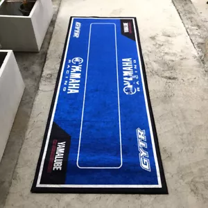 Garage Pit Mat Workshop Floor Paddock Mat | Polyamide Racing For Yamaha 220x80cm - Picture 1 of 10