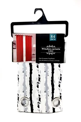 Cortina de janela elegante com 8 ilhós de prata painel superior  - Imagem 1 de 3