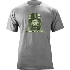 Abraham Drinkin' Lustige Grafik T-Shirt - Bild 1 von 5